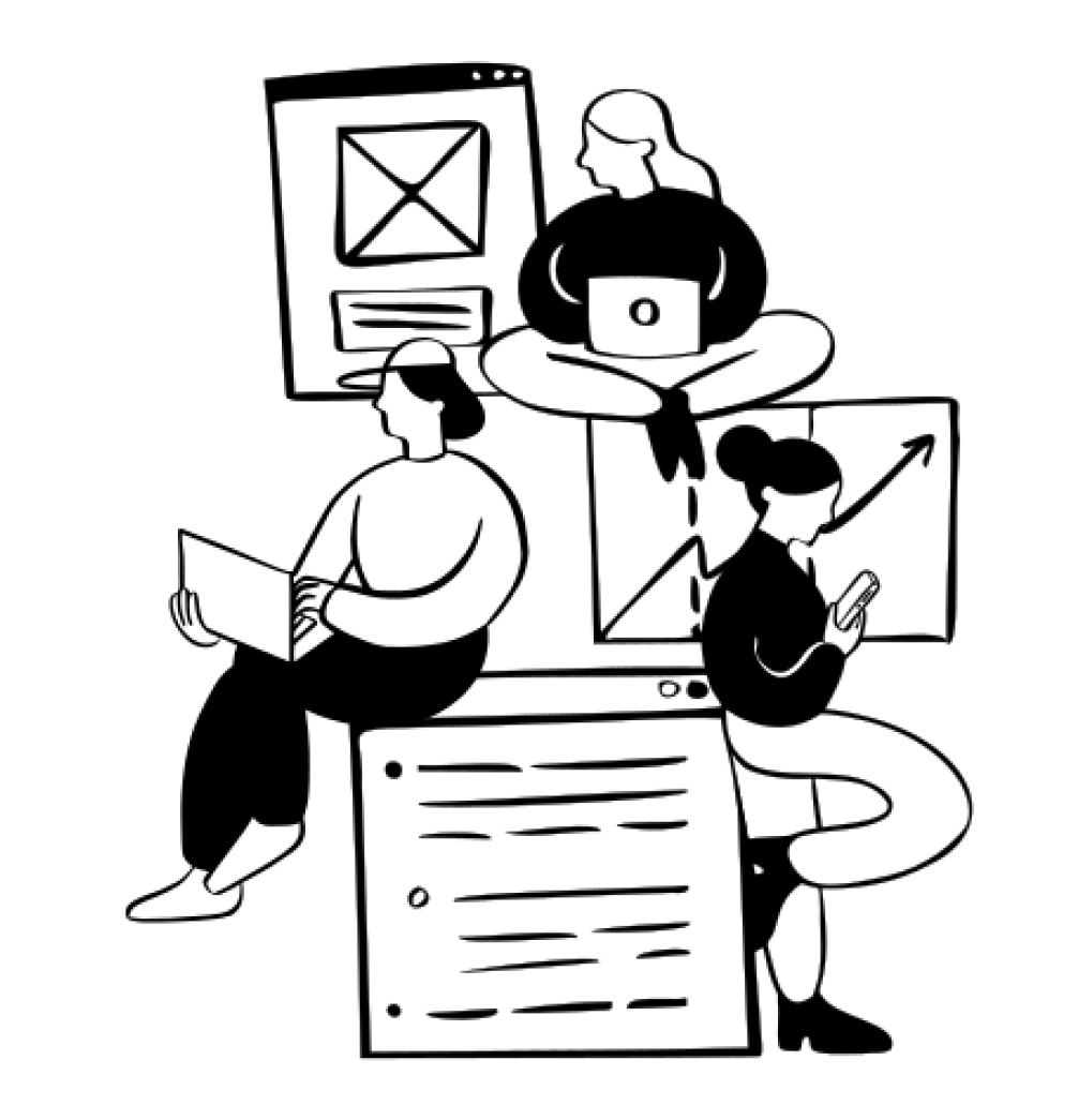 team working on a project together